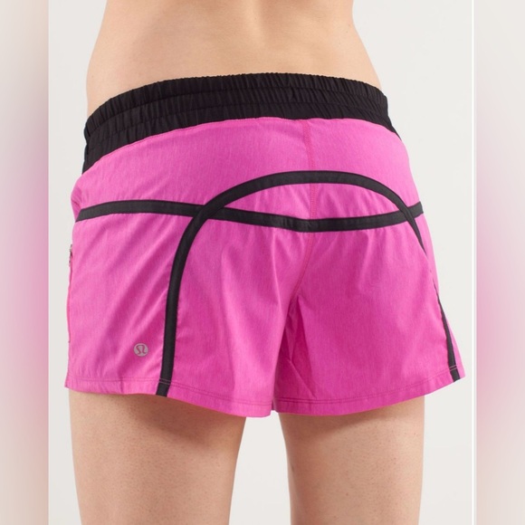 Lululemon Run: Tracker Short II Paris Pink / Black - Picture 1 of 8